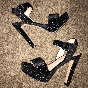 Madden Girl Black Velvet Heels